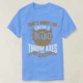 Mens Grow a Beard Axes Ax hrowing Hatchet L Tシャツ (デザイン正面)