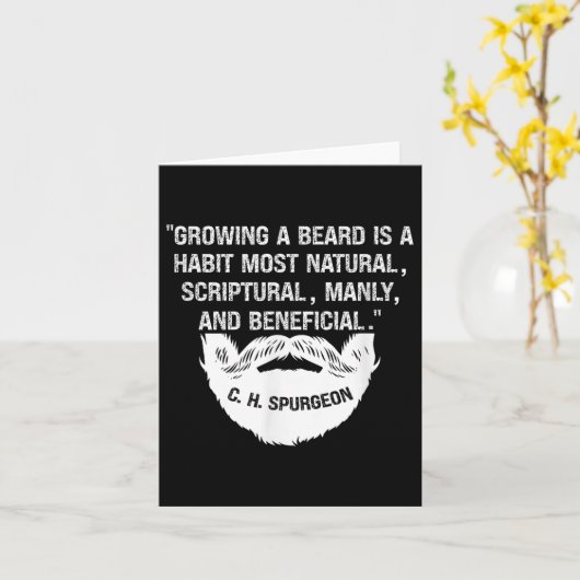 Mens Growing A Beard Is Natural &amp; Manly C. H.  カード (黄色い花)