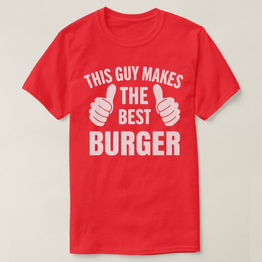 Mens Hamburger Chef BBQ Fast Food This Guy Makes T Tシャツ (デザイン正面)