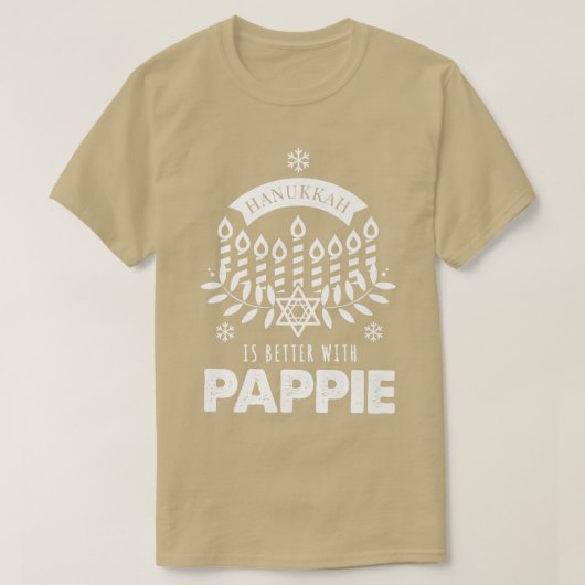 Mens Hanukkah Is Better with Pappie Matching Famil Tシャツ (デザイン正面)