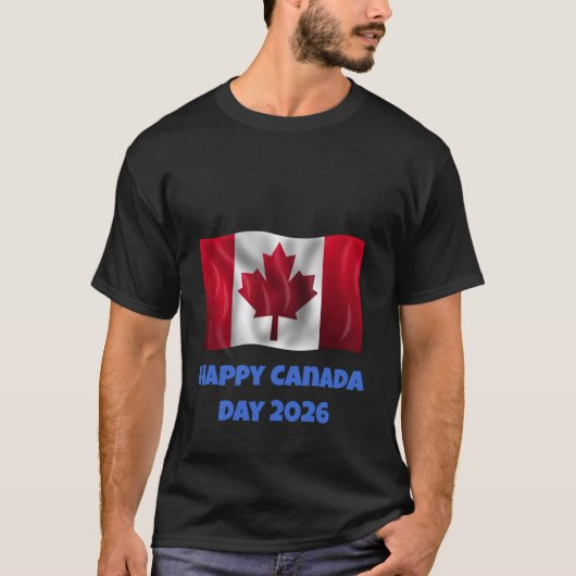 Men's Happy Canada Day T-Shirt Tシャツ (正面)