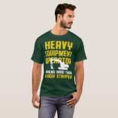 Mens Heavy Equipmentオペレータ懸命作業 Tシャツ (正面フル)