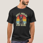 Mens Heeler Dad For Men Retro Blue Australian Catt Tシャツ (正面)