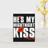 Mens He's My Midnight Kiss Happy New Year Matching カード (黄色い花)