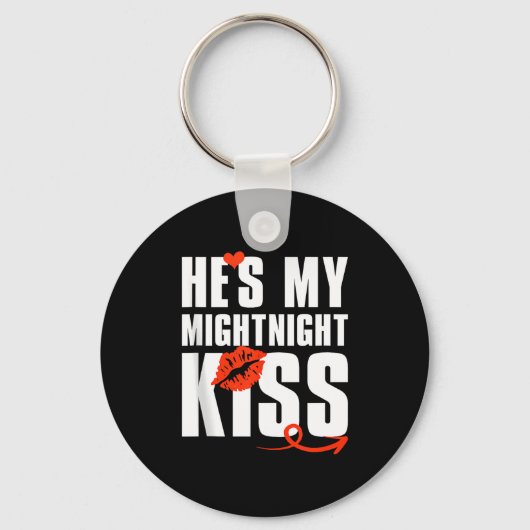 Mens He's My Midnight Kiss Happy New Year Matching キーホルダー (正面)