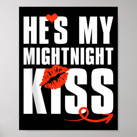 Mens He's My Midnight Kiss Happy New Year Matching ポスター (正面)