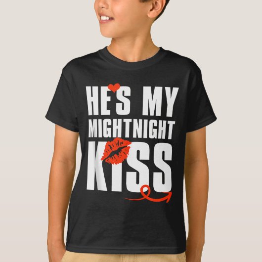 Mens He's My Midnight Kiss Happy New Year Matching Tシャツ (正面)