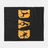 Mens Hiking Dad Mountaineering Mountain Climbing H フリースブランケット (正面(横))