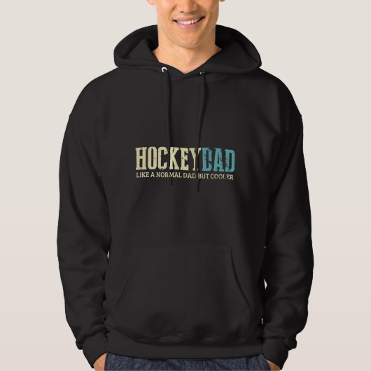 Mens Hockey Dad Like Normal Dad But Cooler Hockey パーカ (正面)
