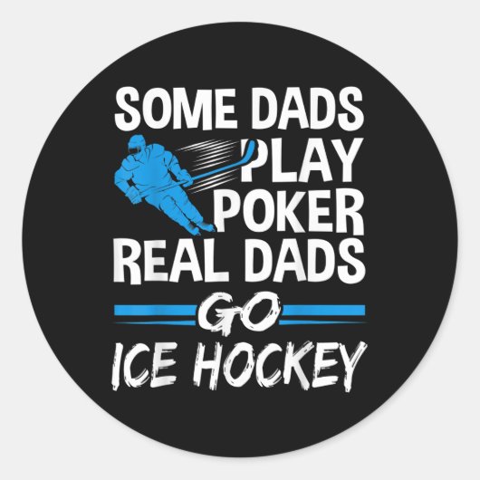 Mens Hockey Gifts And Field Hockey Design Ice Dad  ラウンドシール (正面)