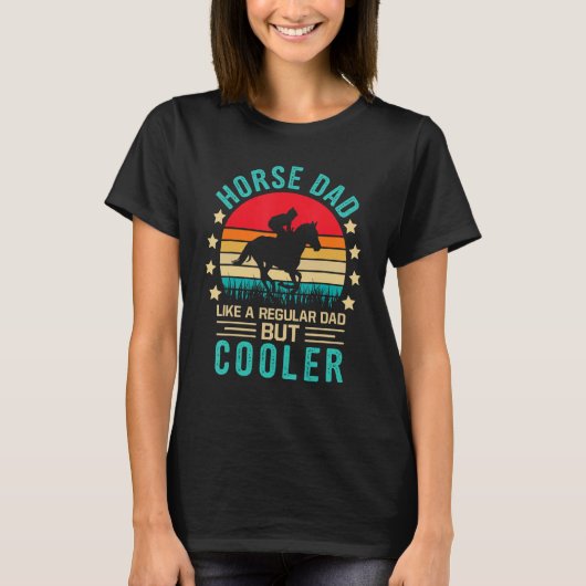 Mens Horse Dad Like A Regular Dad But Cooler Ret Tシャツ (正面)