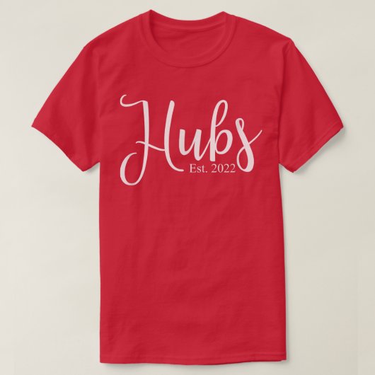 Mens Hubs 2022マッチング結婚かわいい新しい夫2 Tシャツ (デザイン正面)