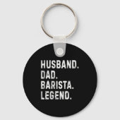 Mens Husband Dad Barista Legend Funny Coffee Maker キーホルダー (正面)