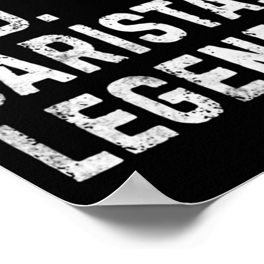 Mens Husband Dad Barista Legend Funny Coffee Maker ポスター (角)