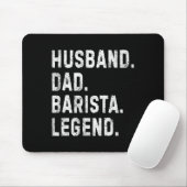 Mens Husband Dad Barista Legend Funny Coffee Maker マウスパッド (マウス)