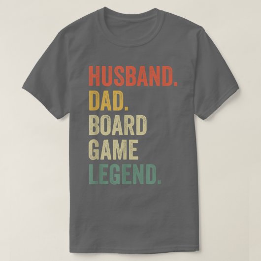 Mens Husband Dad Board Game Night Legend Funny Fat Tシャツ (デザイン正面)