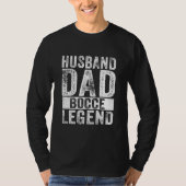 Mens Husband Dad Bocce Legend Father's Day Tシャツ (正面)