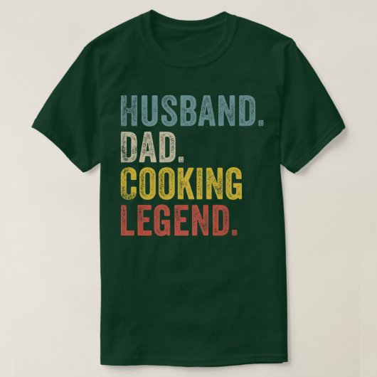 Mens Husband Dad Cooking Legend Tシャツ (デザイン正面)