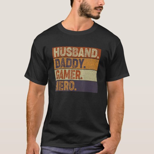 Mens Husband Dad Father Gamer Gaming Tシャツ (正面)