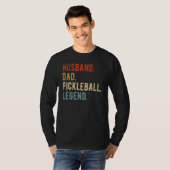 Mens Husband Dad Pickleball Legend Father's Day Tシャツ (正面フル)