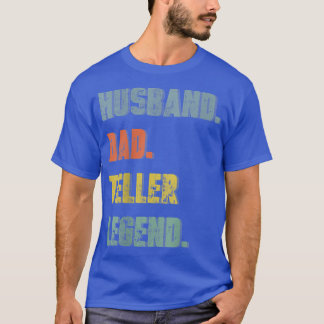 Mens Husband Dad Teller Legend Vintage Father's Da Tシャツ