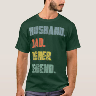 Mens Husband Dad Usher Legend Vintage Father's Day Tシャツ