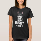 Mens Husky Dad Dog Lover Tシャツ (正面)