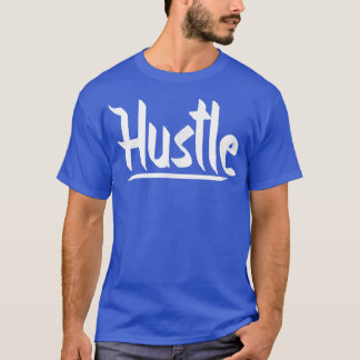 Mens HUSTLE Gym Fitness Workout Bodybuilding Motiv Tシャツ