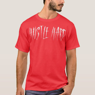 Mens HUSTLE Gym Fitness Workout Bodybuilding Motiv Tシャツ