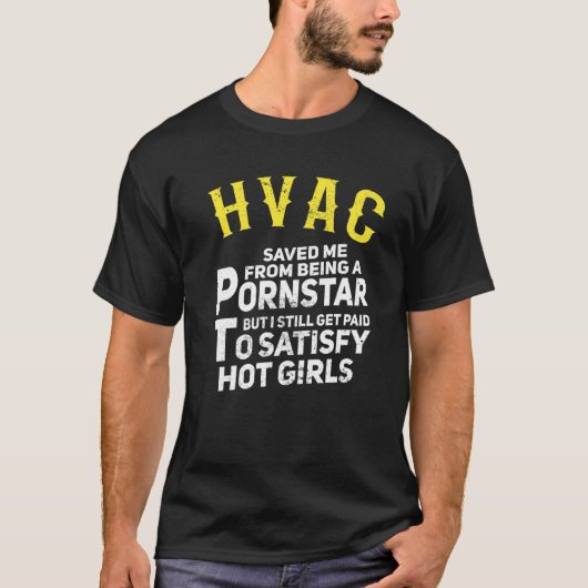 Mens HVAC Technician Dad Get Paid To Satisfy Hot Tシャツ (正面)