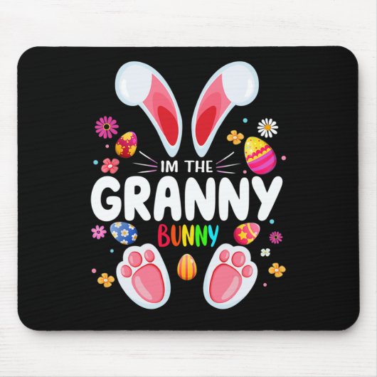 Mens IはGranny Bunny Matching Family Easter P マウスパッド (正面)