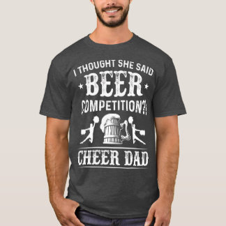 Mens I彼女考えはBeer Competitionおもしろい Cheと言った Tシャツ