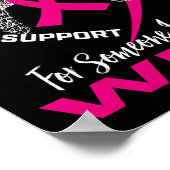 Mens I衣服ピンク妻の乳がんMemoria ポスター (角)