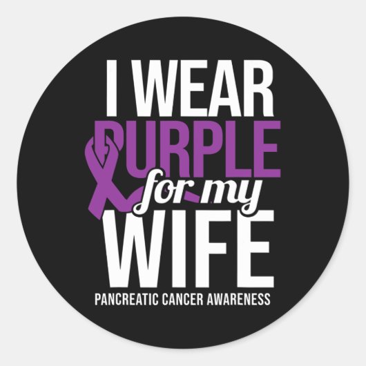 Mens I衣服紫のための妻の膵臓がん戦争 ラウンドシール (正面)