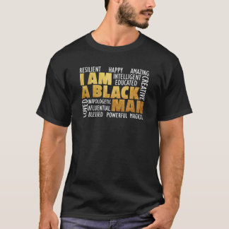 Mens I Am A Black Man - Black History Month Africa Tシャツ