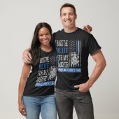 Mens I Back The Blue For My Daughter Proud Police Tシャツ (ユニセックス)