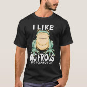 Mens I Like Big Frogs and I Cannot Lie  Frog catch Tシャツ (正面)