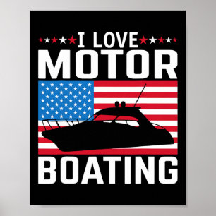 Mens I Loveモーターボート用モーターボートTeeニトロB ポスター