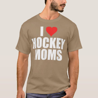 Mens I Love Hockey Moms Hockey Lover Wife ユーモアのある（ Tシャツ