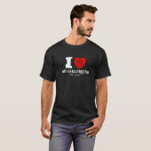 Mens I love my Girlfriend she's magic with heart   Tシャツ (正面フル)