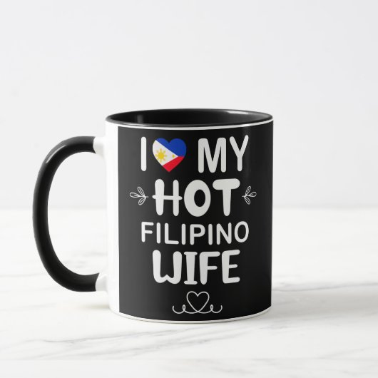 Mens I Love My Hot Filipino Wife Philippines  マグカップ (左)