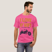 Mens I Love My Wife Trike Motorbike Motorcycle Tri Tシャツ (正面フル)