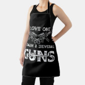 Mens I Love One Woman & Soutures Guns エプロン (インサイチュ)