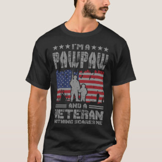 Mens I_m a Pawpawと退役軍人Nothing Scares Me Tシャツ