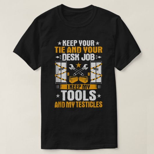 Mens I My Toolsエ保レベータ整備士 Tシャツ (デザイン正面)