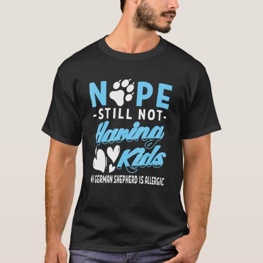 Mens I No Kids I German ShepherdアレルギーI Coule Tシャツ (正面)