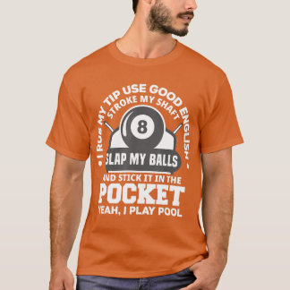 Mens I Rub My Tip Iプールビリヤー遊ドのプおもしろいール Tシャツ