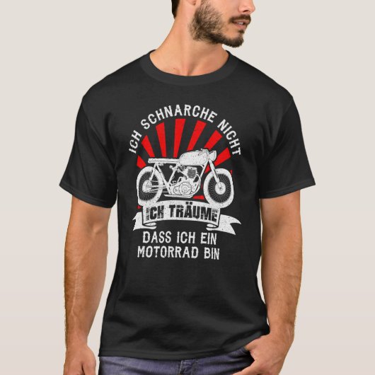 Mens I Snore Motorcycle Tシャツ (正面)