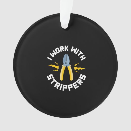 Mens I Work With Electrician Union オーナメント (正面)