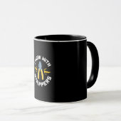 Mens I Work With Electrician Union マグカップ (正面右)